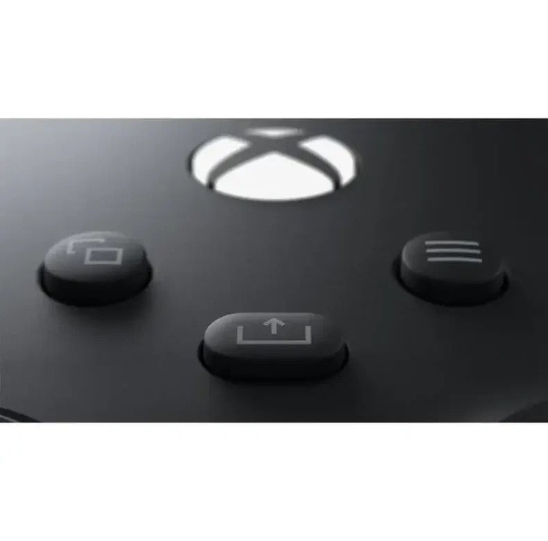 Manette Xbox Noire Sans Fil - Carbon Black bouton menu