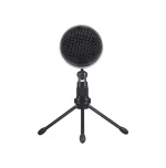 Amazon Basics Mini microphone de bureau à condensateur, Argenté