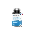 NOVOMA Magnésium Bisglycinate + Taurine & Vitamine B6, Haute Teneur 300mg /j, 120 gélules, Combat la Fatigue et le Stress, Mieux Absorbé que le Magnesium Marin, Fabriqué en France