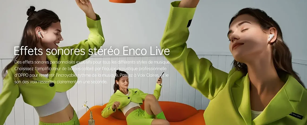 Oppo ENCO buds 2 écouteurs sans fil bluetooth 5.2 stéréo Enco live