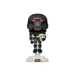 Figurine Funko Pop! Star Wars: Mandalorian - Dark Trooper w/Child