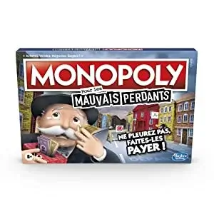 Monopoly Mauvais Perdants - Jeu de Société - Jeu de Plateau boite