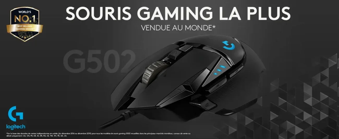 Logitech G502 HERO Souris Gamer Filaire Haute Performance, Capteur Gaming HERO 25K, 25 600 PPP, RVB, Poids Ajustable, 11 Boutons Programmables, Mémoire Intégrée compatible PC/Mac