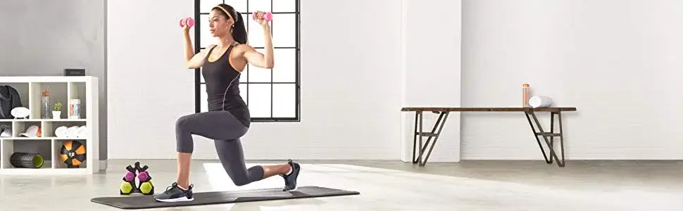 Amazon Basics Lot de 6 tapis de yoga en TPE de 0,635 cm d’épaisseur