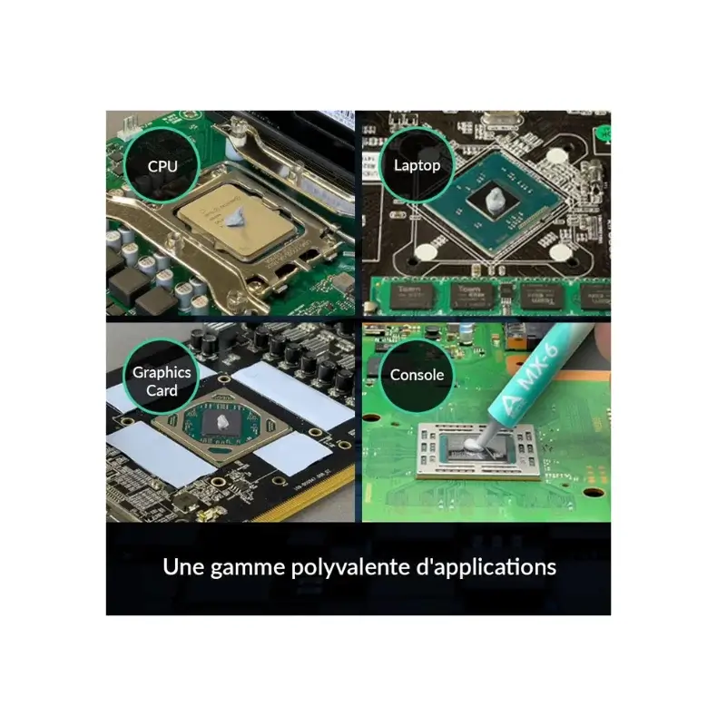 ARCTIC MX-4 (4 g) - Pâte thermique de haute performance pour tous les  processeurs (CPU, GPU - PC, PS4, XBOX), conductivité thermique très élevée,  longue durée de vie, application sûre, non-conductrice 