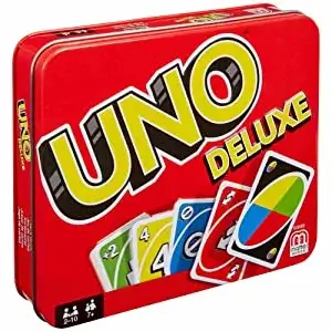 UNO Deluxe Jeu De Cartes 2 à 10 Joueurs - Version Officielle