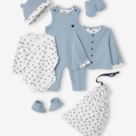 Vertbaudet Kit naissance 6 pièces personnalisable + sac - bleu