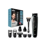 Braun 5 Tout-En-Un, Tondeuse Électrique À Barbe 9-en-1 Pour Homme, Tondeuse Pour Visage, Cheveux, Corps, Oreilles, Nez, 7 Accessories, MGK5380