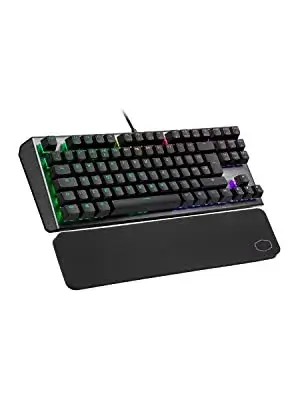 Cooler Master CK530 V2 Clavier gaming mécanique sans pavé numérique - rétro-éclairage RGB, contrôle à la volée, aluminium, repose poignets inclus - AZERTY TKL Français / switches TTC rouges