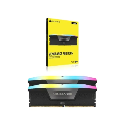 Corsair Vengeance RGB DDR5 32 Go (2x16 Go) 6000 MHz C40 Mémoire de Bureau optimisée Intel (éclairage RVB Dynamique à dix Zones, profils XMP 3.0