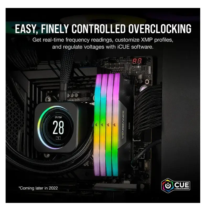 Kit mémoire Ram DDR5 Corsair Vengeance RGB 32 Go (2x16 Go