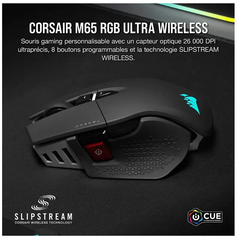 Souris Corsair Gaming Sans Fil M65 RGB ULTRA WIRELESS