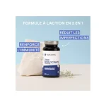 NOVOMA Zinc Bisglycinate 15 mg + Vitamine B6, 120 Gélules, Haute Absorption & Haute Teneur, Zinc breveté TRAACS®, Complement Alimentaire Immunité & Acné, Fabriqué en France