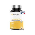 NOVOMA Vitamine D3 2000 UI/j, Vitamine D Naturelle Micro-encapsulée - Haute Absorption, Système Immunitaire, Santé des Os & Muscles, Cure de 2 mois, 120 gélules, Fabriqué en France (ex Nutrivita)