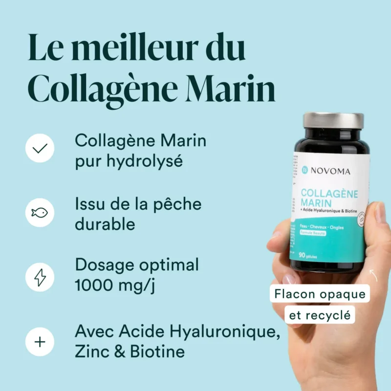 Collagène marin Novoma avec acide hyaluronique et zinc