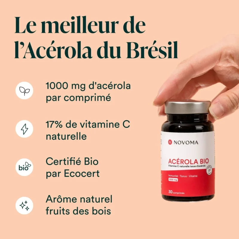 Acérola Bio Novoma, vitamine C naturelle