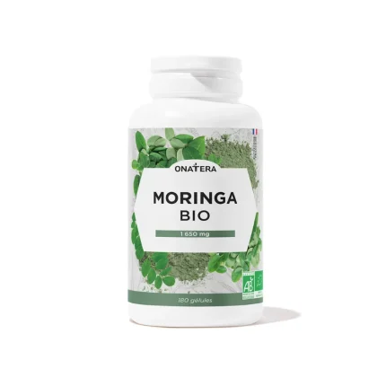 Moringa Bio - Riche en Protéines et Antioxydants - 180 gélules - France