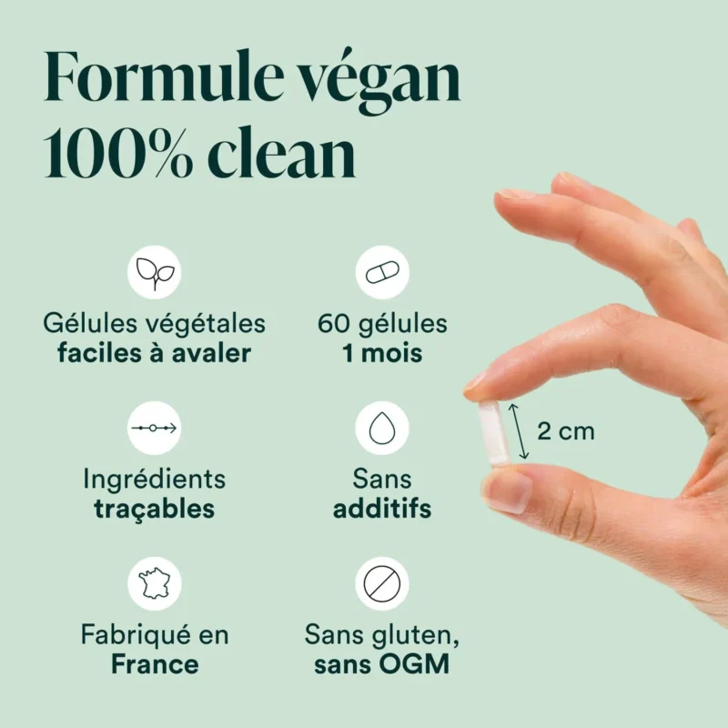 Probiotiques Novoma : gélules végétales, 60 gélules pour 1 mois, fabriqué en France, sans gluten ni OGM