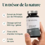 Shilajit Pur - 500mg (Standardisé à 50% Acide Fulvique) - Novoma – Image 4