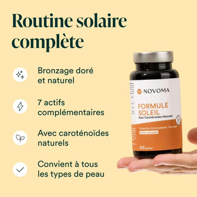 Formule Soleil Novoma pour préparer et prolonger le bronzage