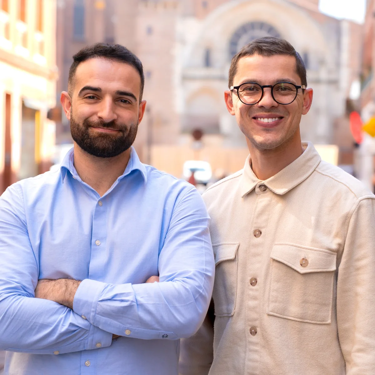 Lucas Pinos et Alexandre Garnier, cofondateurs du laboratoire français Novoma